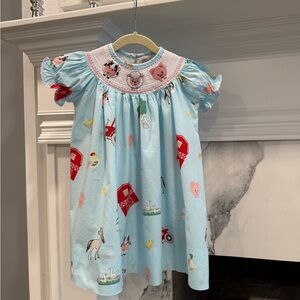 Lil Cactus Smocked Farm Animal Dress | Size 2T
